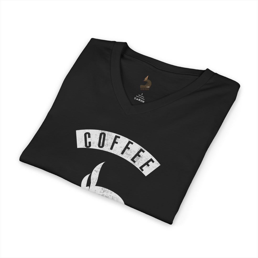 Bold &amp; Coffee Is My Fuel V-Neck Tee